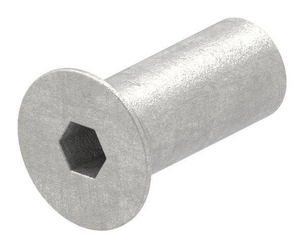 Huelsenmutter Edelstahl V2A M4x12 Senkkopf Innensechskant-88-1158382-240.4