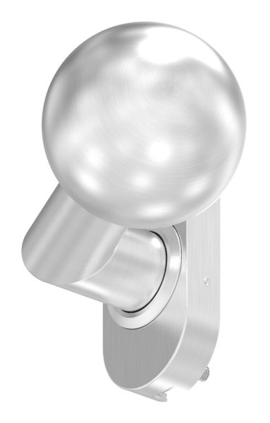 Drueckerknopf Edelstahl V2A Ø 50 mm drehbar gekroepft rechts-88-11612-VA-D.R