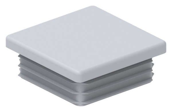 Einsteckkappe Kunststoff fuer Quadratrohr 50 x 50 mm- Wandstaerke 3-0 mm- grau-88-11178-50X50-3.G