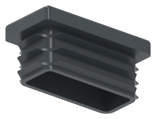 Kunststoffkappe Kunststoff fuer Rechteckrohr 40 x 20 mm RAL 7016 Wandstaerke 1-0-3-0 mm-88-11179-40X20.A