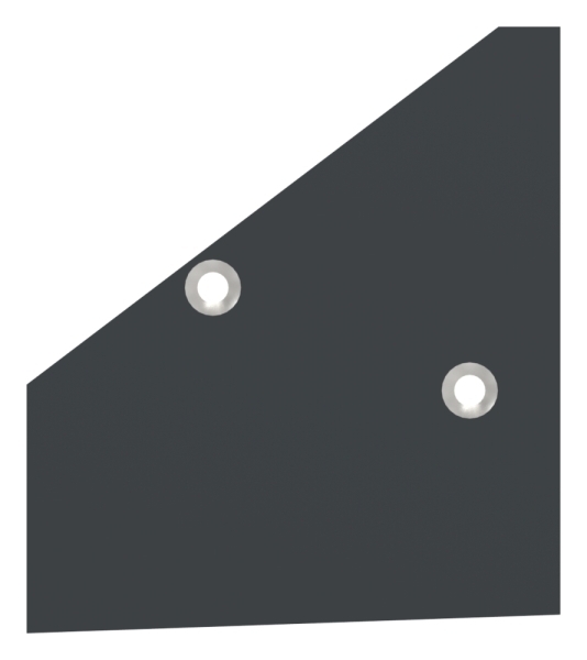 Endkappe Aluminium pulverbeschichtet RAL 7016 rechts fuer Vordachprofil eleganza canopy-88-11VDE-EK-RE.7016