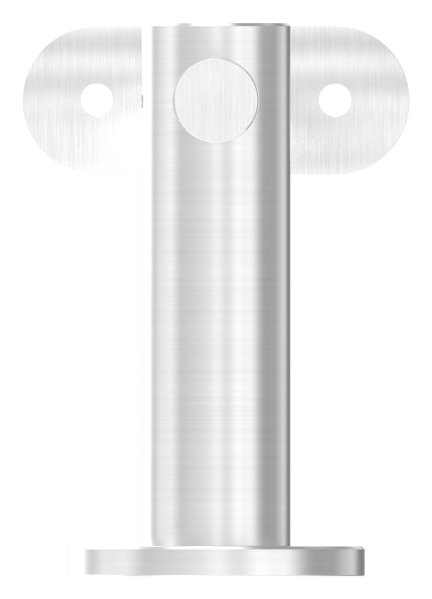 Handlaufhalter V2A fuer Rohr 42-4 mm- Wandabstand 80 mm- Ronde Ø 50 mm- mit Anschlussplatte-11-2065.4