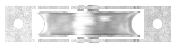 Schiebetorrolle Edelstahl V2A  98 mm Rundrille mit Bgel-88-11338-100.VA