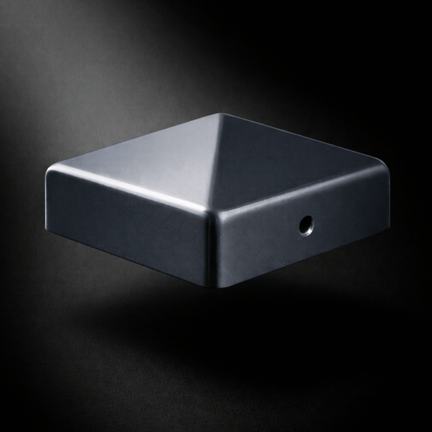 Pfostenkappe 100x100 mm Anthrazit RAL 7016 – 10er Set pulverbeschichtet inkl. Schrauben-60220-100-021