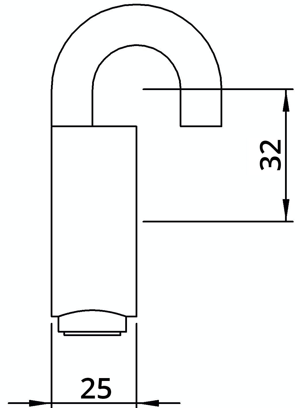 Rohrverbinder Stellring mit Haken Ø 26-9 mm -3-4- - Temperguss verzinkt - 182A27-182A27