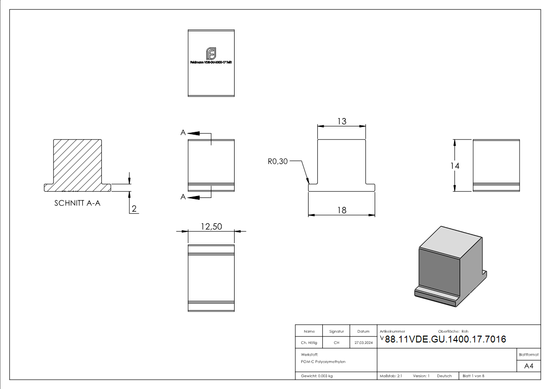 Montage-Set pulverbeschichtet RAL 7016 fuer Glas 17-52 mm- Laenge 1405 mm-88-11VDE-GU-1400-17.7016