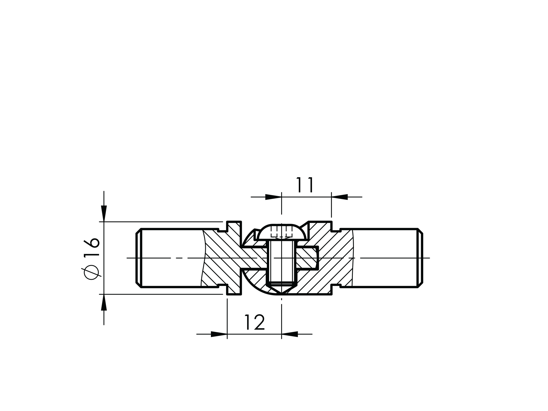 Gelenkverbinder Edelstahl AISI 304 fuer Ø 16 mm Stabfuellung verstellbar geschliffen-89-11A0302016-A.4