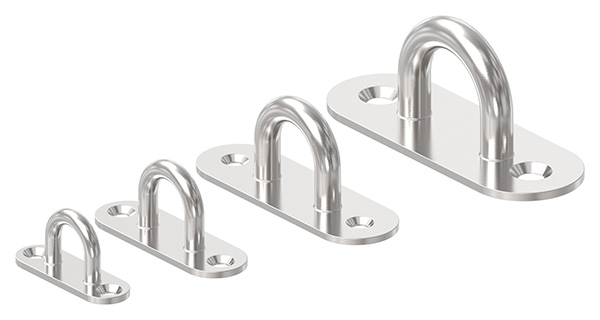 Befestigungsoese Edelstahl V4A 6 mm Rundeisen ovale Platte 2 Bohrungen-88.11100074006