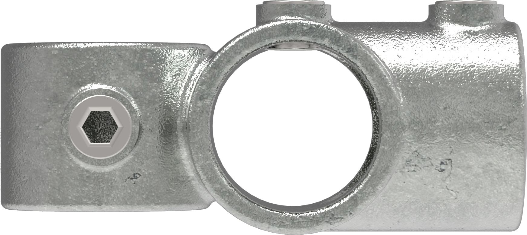 Rohrverbinder Kreuz-T-Stueck kombiniert Ø 26-9 mm -3-4- - Temperguss verzinkt - 165A27-165A27