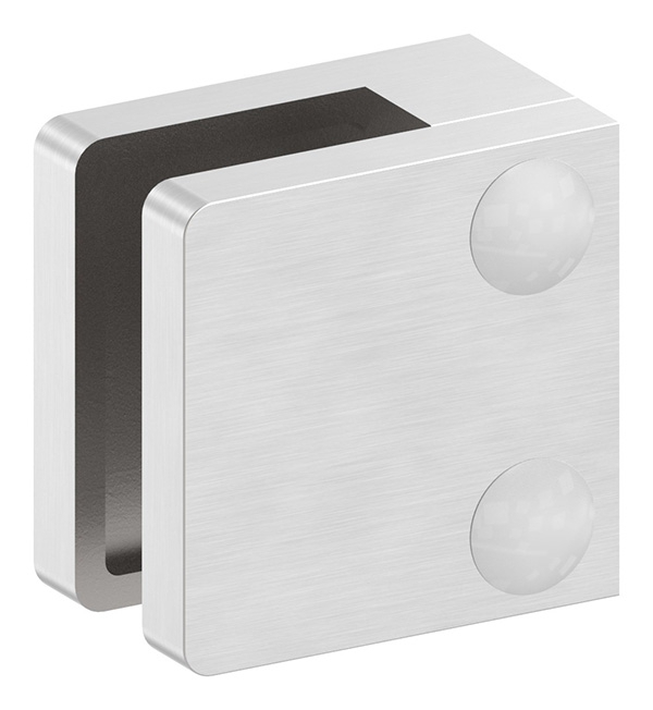 Glasklemme - Masse- 30x30x18 mm - Anschluss- Flach - Ø 42-4 mm - V2A-10.MODELL22