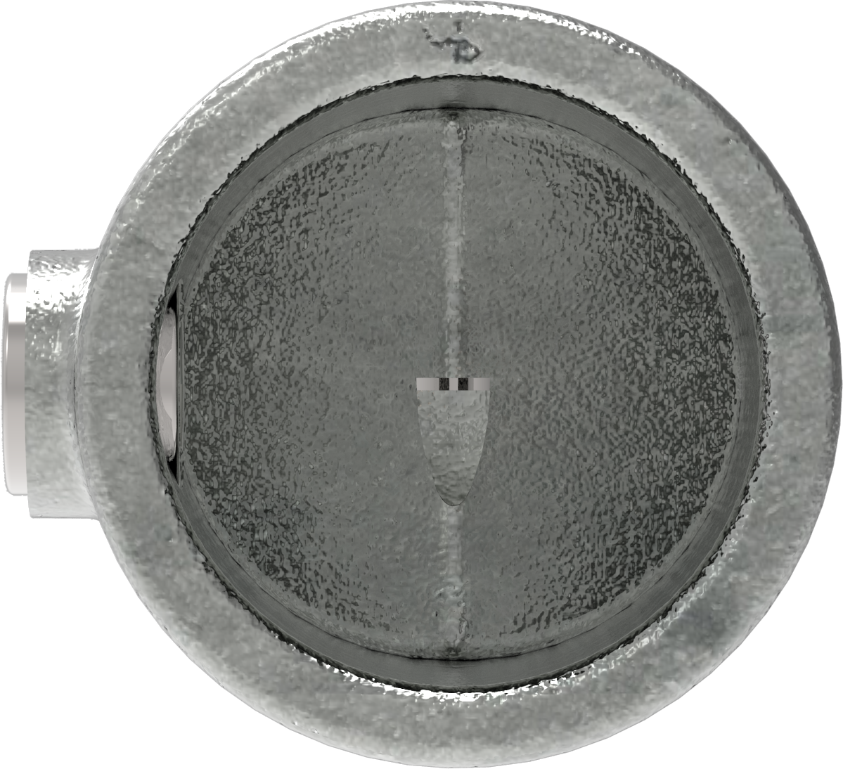 Rohrverbinder Eckstueck verstellbar Ø 33-7 mm -1- - Temperguss verzinkt - 125HB34-125HB34