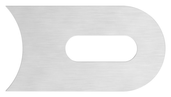 Anschweisslasche 50x30x4 mm mit Langloch- Ø 25x9 mm V2A-11-2437.4