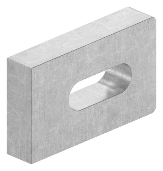 Anschweisslasche eckig Stahl S235JR roh 50x30x10 mm Langloch 25x9 mm-88-1154122-ST.10