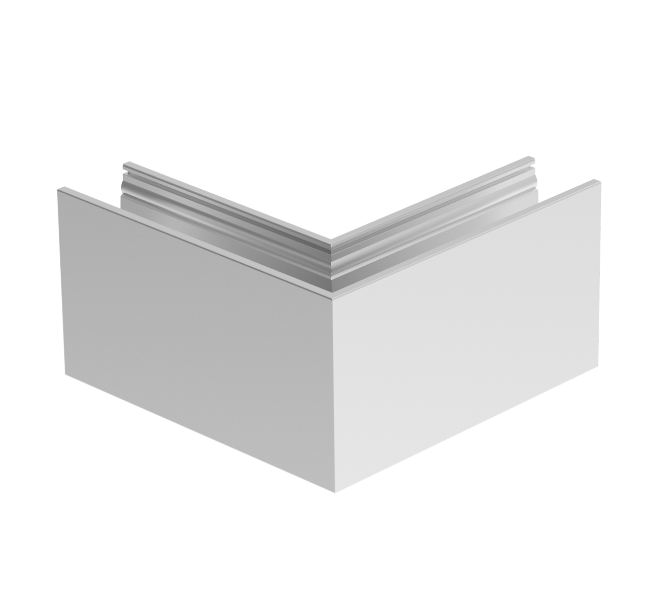 Glasprofil-Eckverbinder Aluminium fuer Glas 16-76-21-52 mm 90° innen Top-Mount Satin-ELOX-89-11AL0004UNOXLSE90-A.4