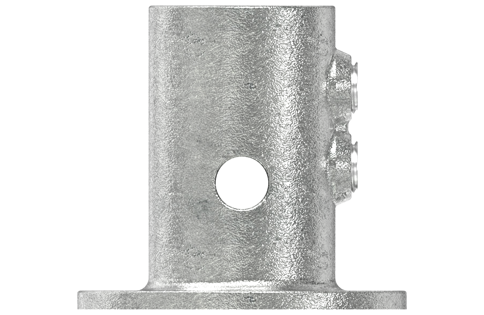 Rohrverbinder - Fussplatte Rund - 131KFD48 - 48-3 mm - 1 1-2- - Feuerverzinkt u. Elektrogalvanisiert-131KFD48