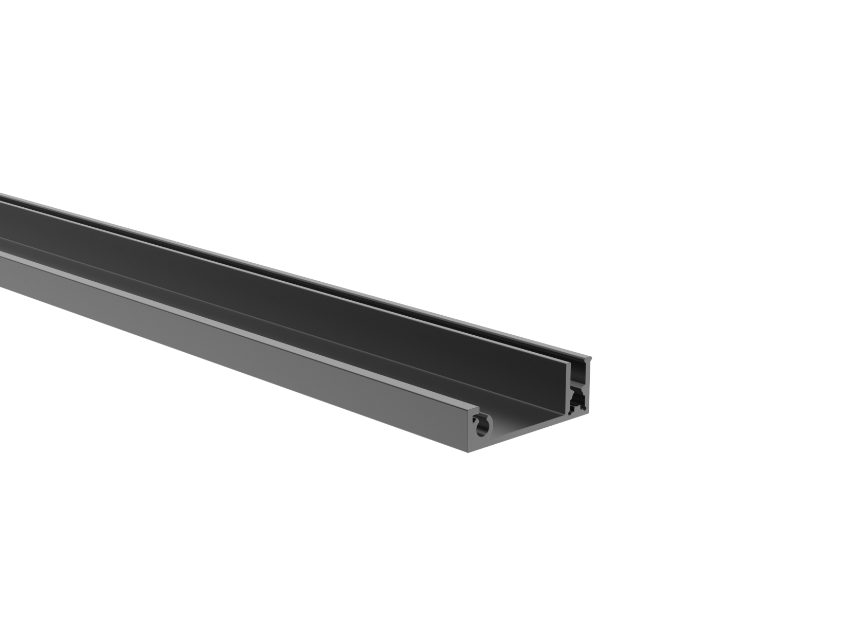 Zaunadapter Abdeckleiste Aluminium 38x13-3 mm 1500 mm Anthrazit RAL 7016 Click-Lock-89.FGA2F20X141500R7016